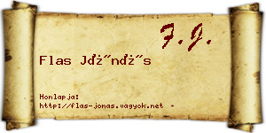 Flas Jónás névjegykártya